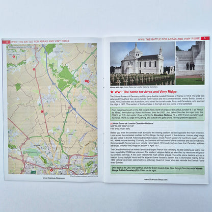 Road Trip Europe: The Great War and More IBSN:9780956678195 Vicarious Media Travelguide, Tour, Driving Tour the battle for arras and vimy ridge
