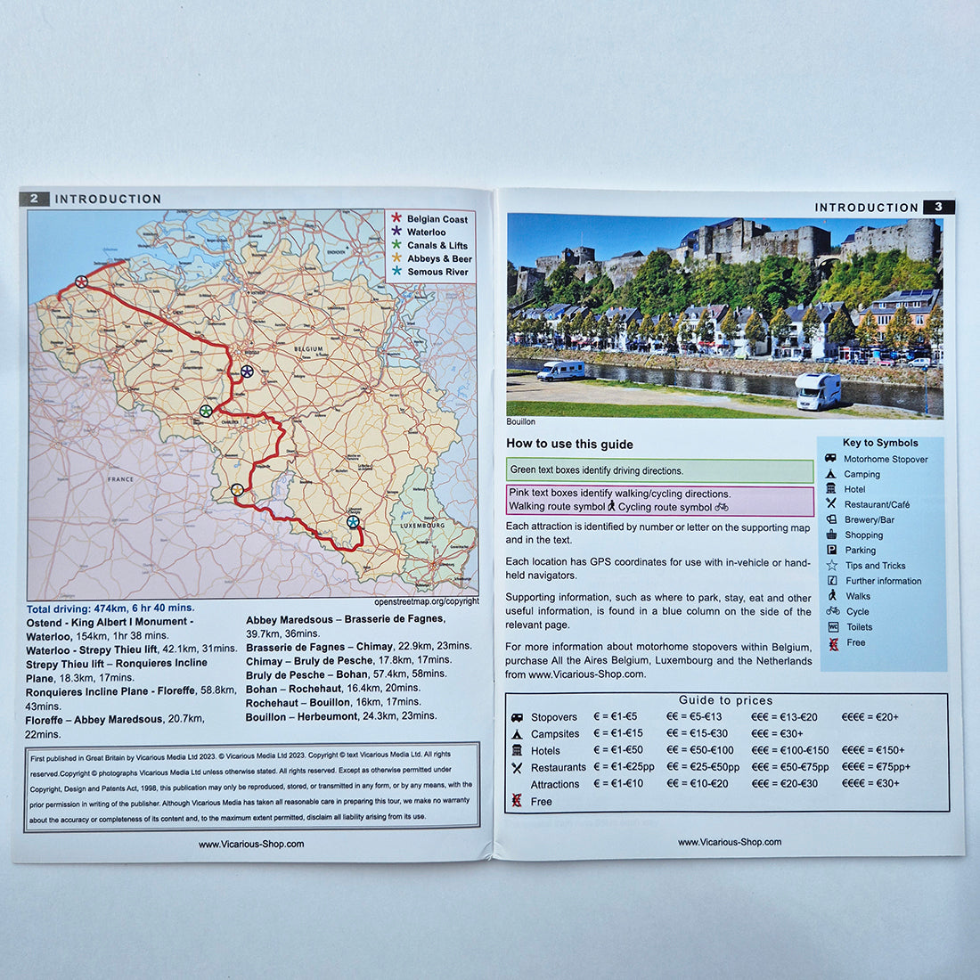 Road Trip Europe: Best of Belgium introduction pages blue background 9781910664285