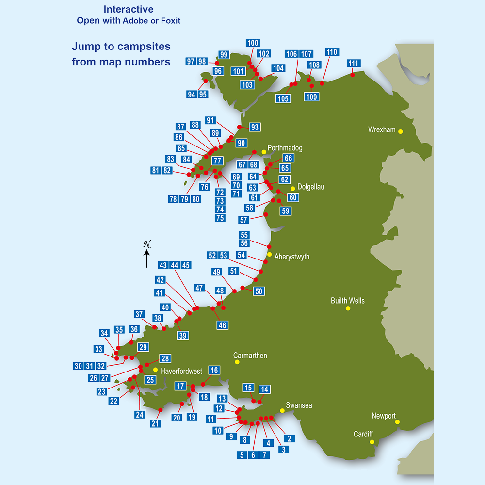 Sea View Camping Wales 2025 digital edition by vicarious media books united kingdom uk campsite guidebook map