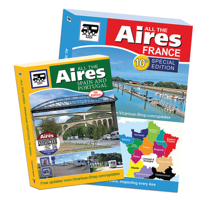 Save when you buy both books All the Aires France 10th, Spain & Portugal 7th together including maps 2025