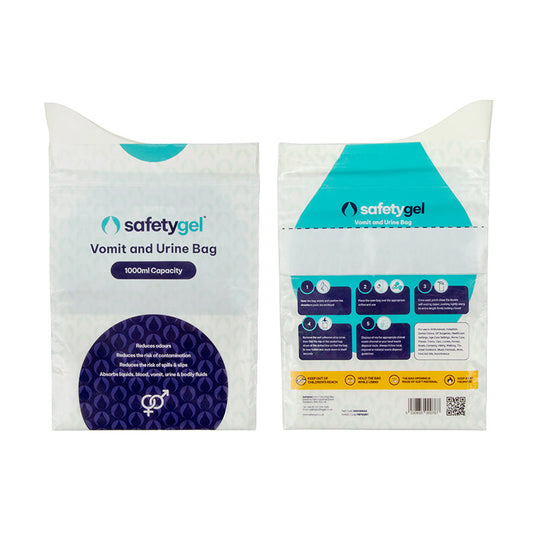 SafetyGel Vomit and Urine Absorbing Bags - 1000ml Capacity