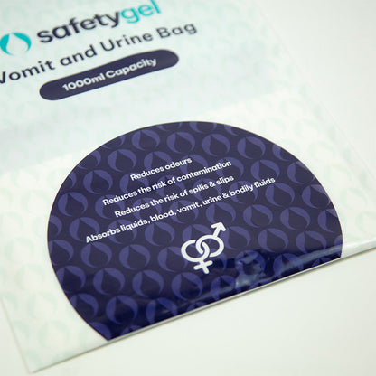 SafetyGel Vomit and Urine Absorbing Bags - 1000ml Capacity