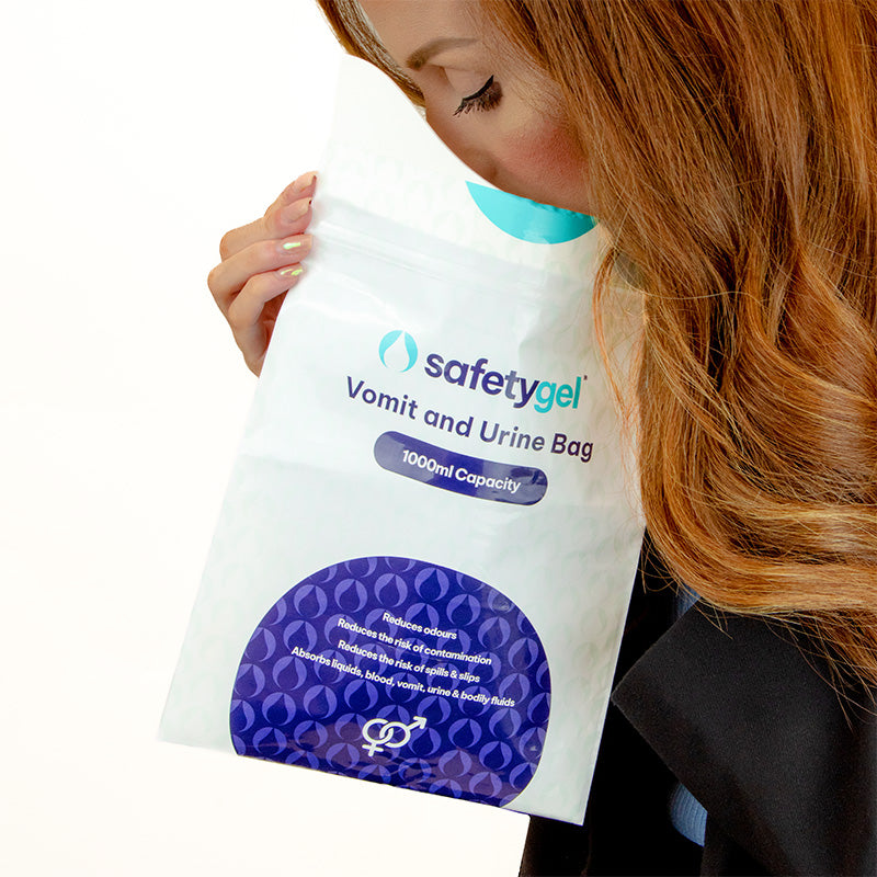 SafetyGel Vomit and Urine Absorbing Bags - 1000ml Capacity
