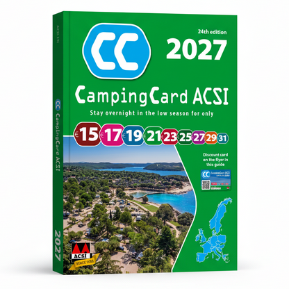 2027 Camping Card ACSI single book 3d cover for 2027. Contains the discount card.
