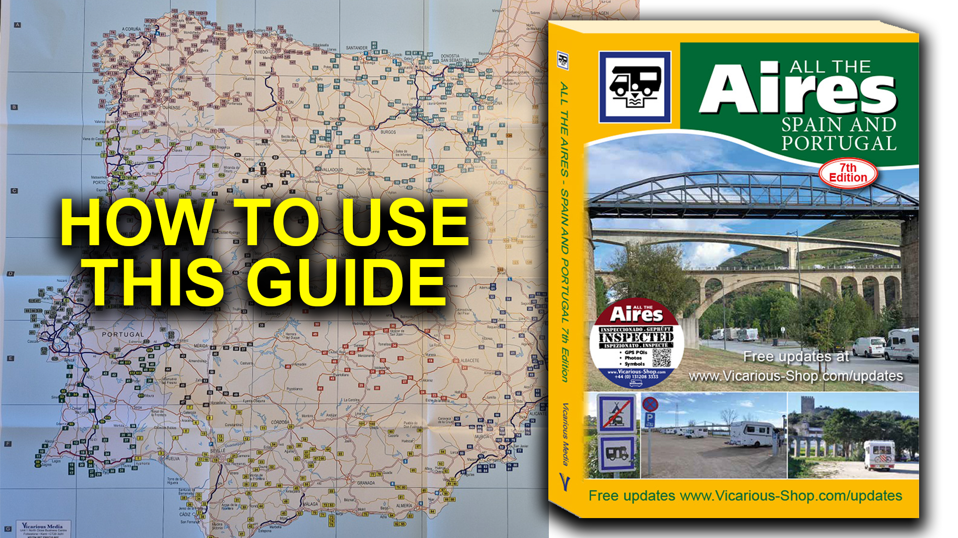 Load video: All The aires spain and portugal vicarious books media motorhome aires guidebook