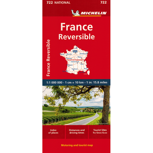 Michelin 722 France Reversible Sheet Map front cover 9782067259577
