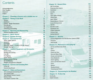 The Caravan and Motorhome Handbook 9780954069230 John Marchmont contents