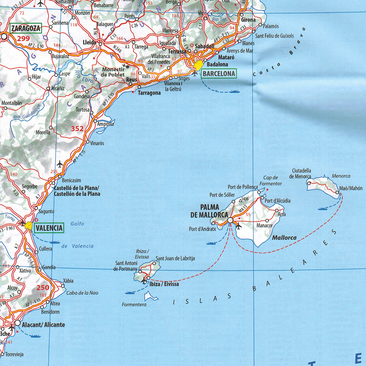 Michelin 705 Europe Sheet Map barcelona valencia map preview 9782067170117