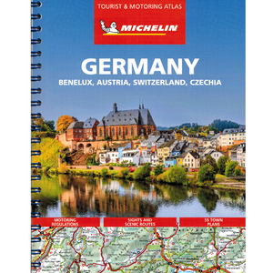 2023 Michelin Central Europe Spiralbound Road Atlas front cover 9782067235878 vicarious books media