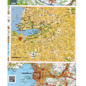 2023 Michelin Laminated France Spiralbound Road Atlas ISBN:9782067256798 city map marseille
