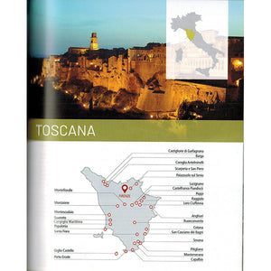 The Most Beautiful Borghi of Italy 9788889291764 Toscana map