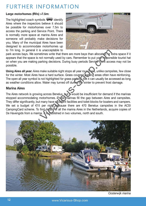 All the Aires Belgium, Luxembourg and the Netherlands IBSN:9781910661063 Vicarious Media Motorhome Guidebook, Motorhoming, Aires, Stopovers, Caravan, Caravanning entry